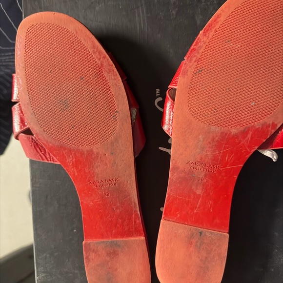 Zara Bold Red Women's Sandals - Picture 2 of 2